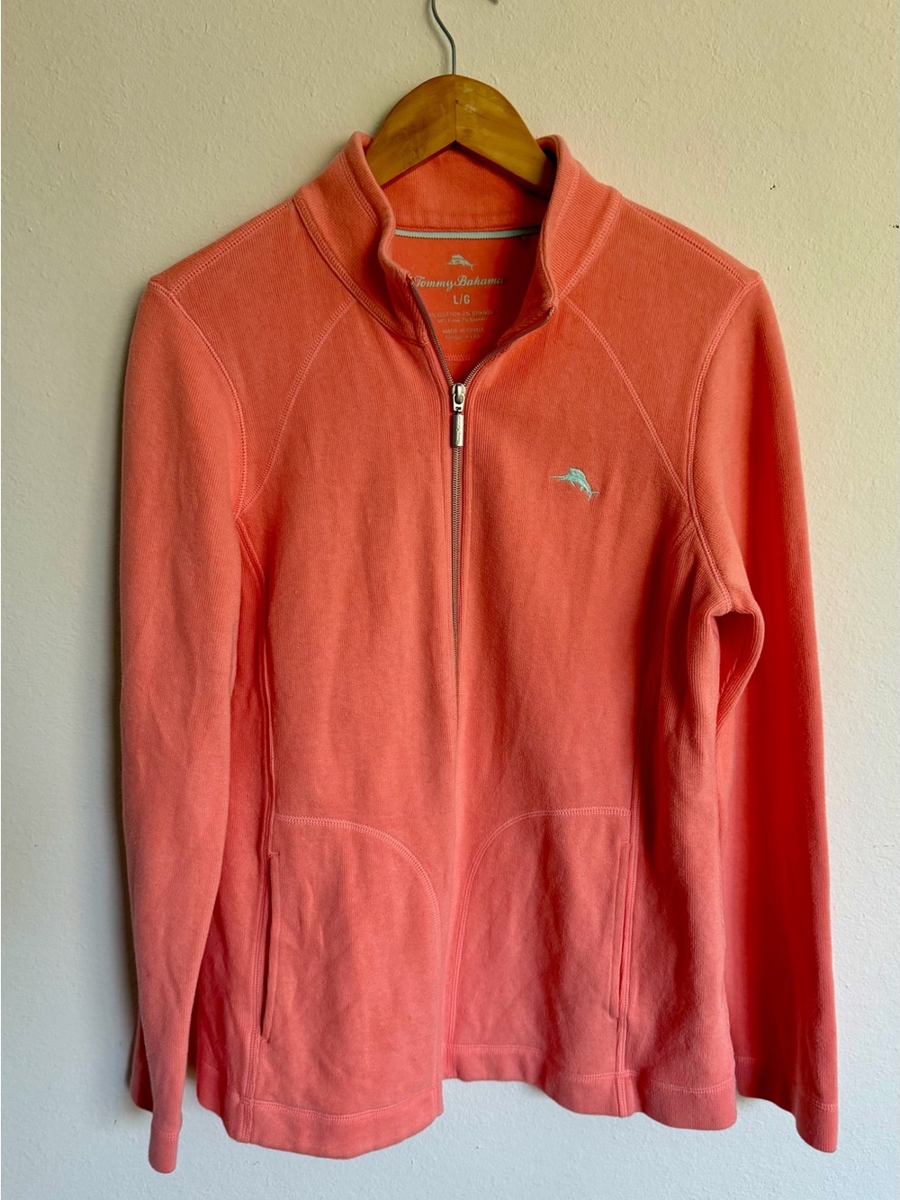 Tommy Bahama Coral Quarter-Zip Fleece Pullover